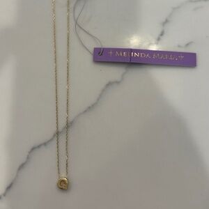 Melinda Maria Jewelry ,Melinda Maria Block Letter Q Necklace Gold ,One size